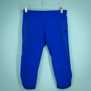 Lululemon Size Small S Harbor Blue Top Speed Crop Cropped Active Tight Leggings